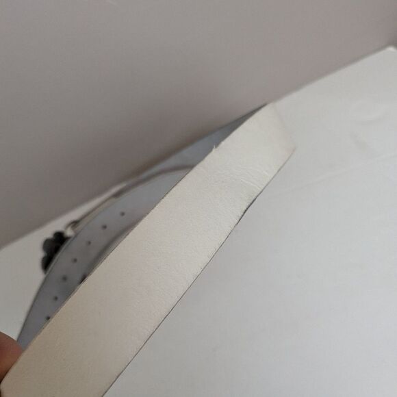 Y2K White Flower Buckle Belt – 2001 Great American Products – Fits 33.5–38.5 - Picture 6 of 9